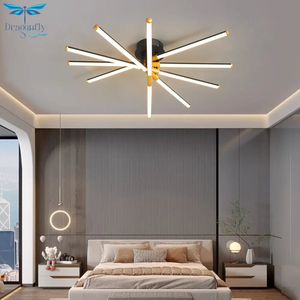 Modern Led Chandelier Ceiling Lights For Living Room Study Bedroom Smart Home Bluetooth Compatible