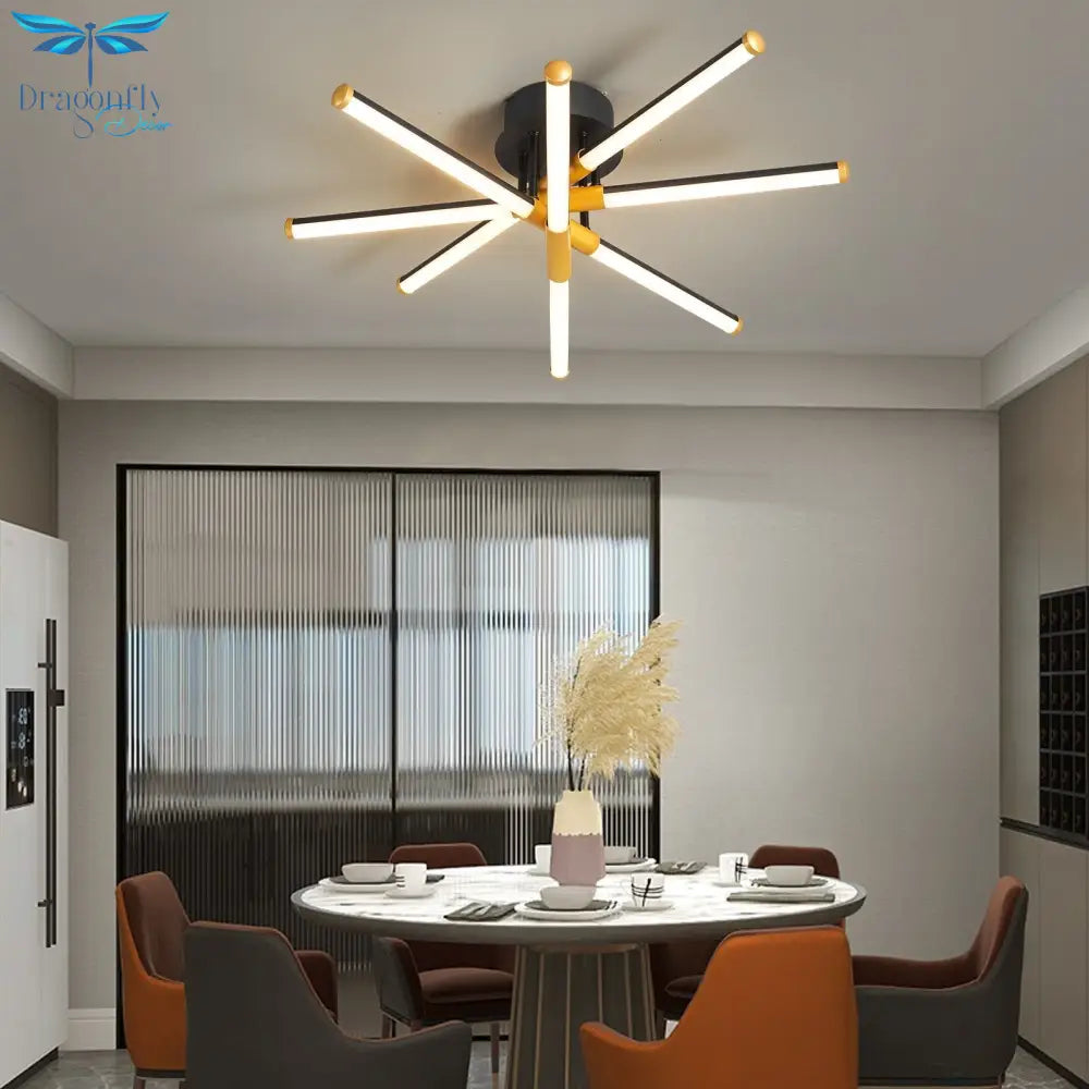 Modern Led Chandelier Ceiling Lights For Living Room Study Bedroom Smart Home Bluetooth Compatible