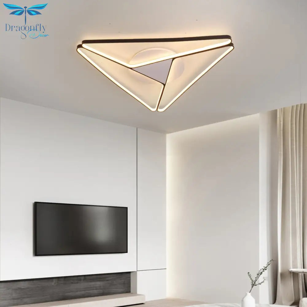 Modern Led Chandelier Lighting For Bedroom Study Room Living Room White/Black/Grey 90 - 260V