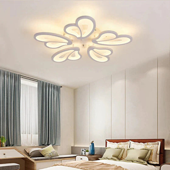 Modern Led Chandelier With Remote Control Acrylic Lights For Living Room Bedroom Home Lighting