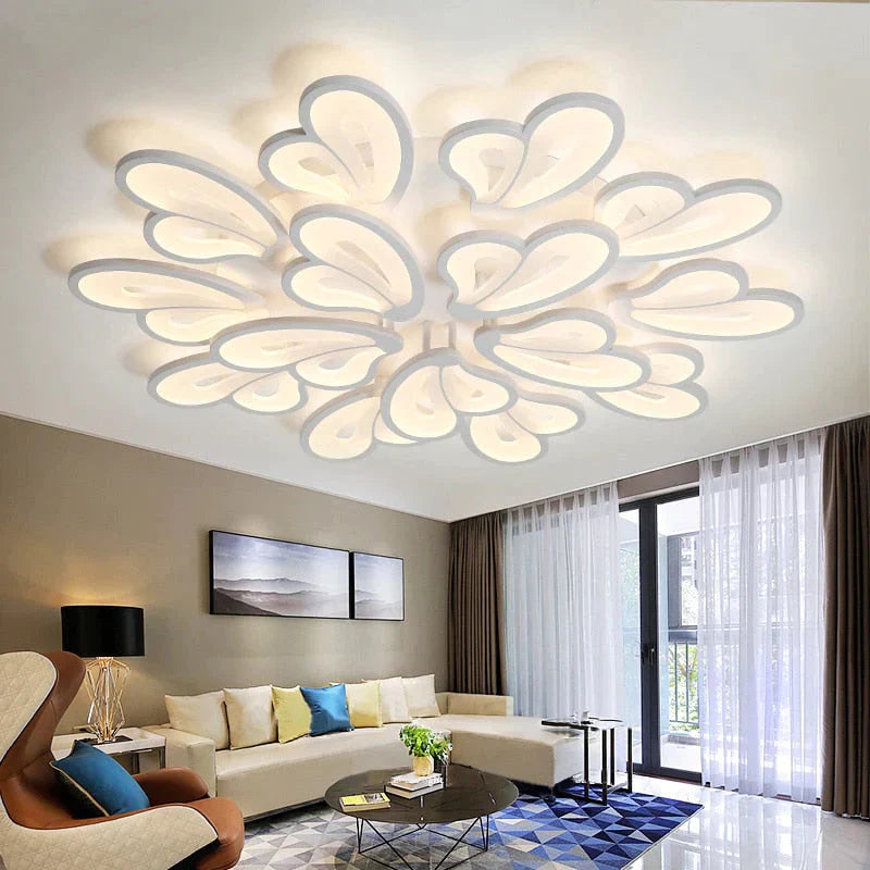 Modern Led Chandelier With Remote Control Acrylic Lights For Living Room Bedroom Home Lighting