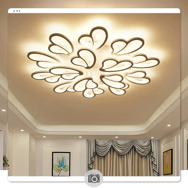 Modern Led Chandelier With Remote Control Acrylic Lights For Living Room Bedroom Home Lighting