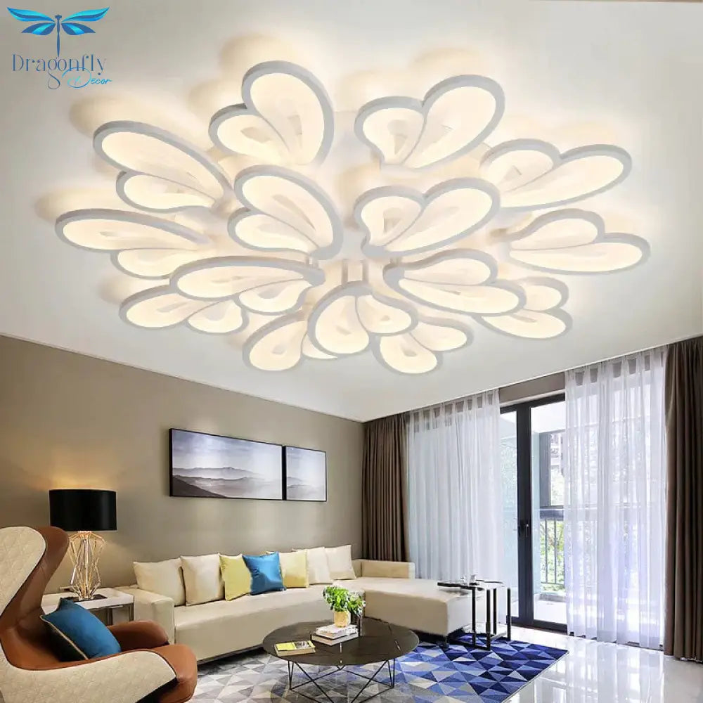 Modern Led Chandelier With Remote Control Acrylic Lights For Living Room Bedroom Home Lighting