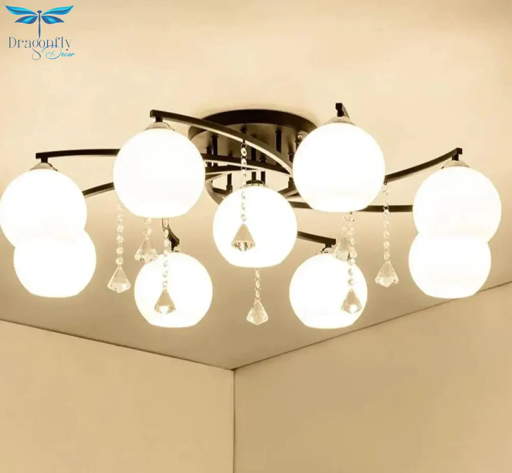 Modern Led Crystal Pendant Lights Candeeiro De Teto Lamps For Living Room Dining Luminaria Led