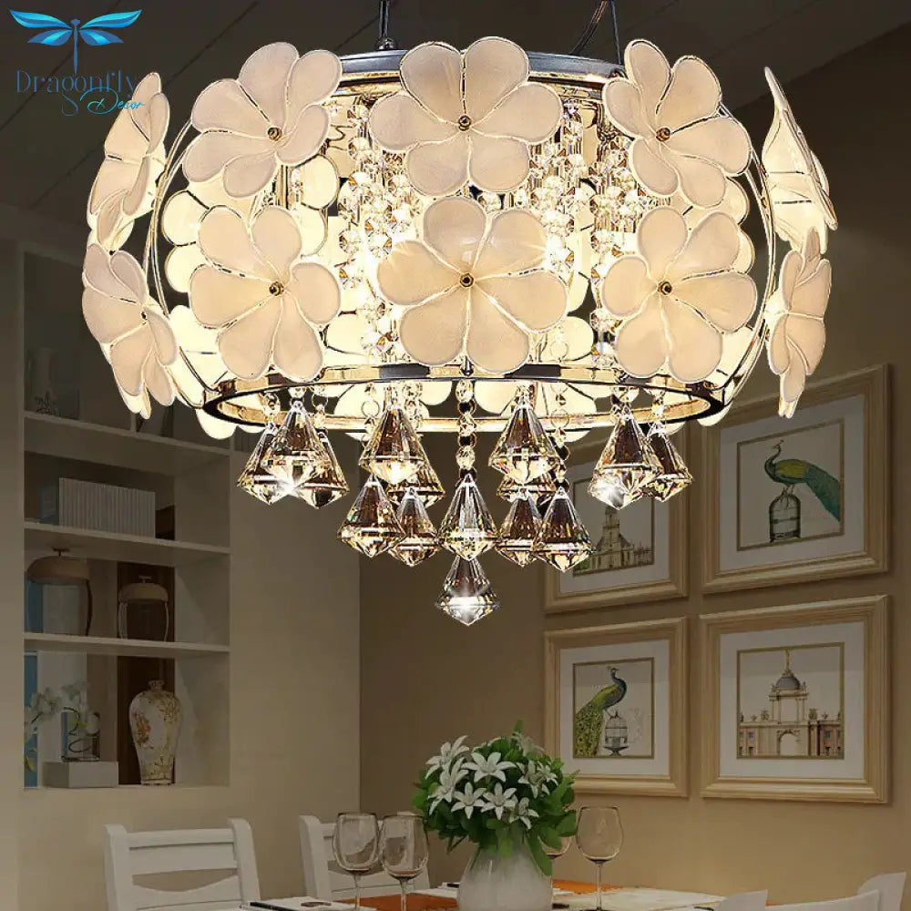 Modern Led Crystals Pendant Lights Crystal Hanging White Lamps For Living Room Bedroom Corridor