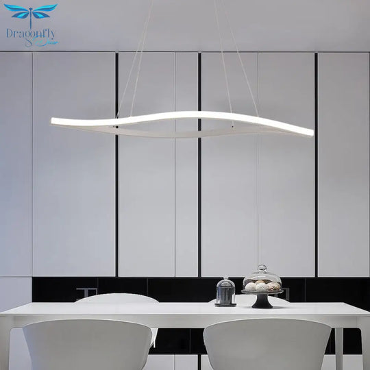 Modern Led Lamp Leaf Matte Black Suspension Chandelier Restaurant Kitchen Room Lighting Decoration
