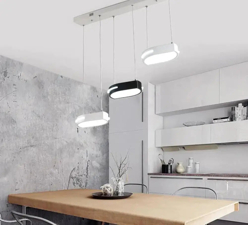 Modern Led Pendant Lights Black/White Leaves Suspension Lighting Hanglampen Dining Room Kitchen