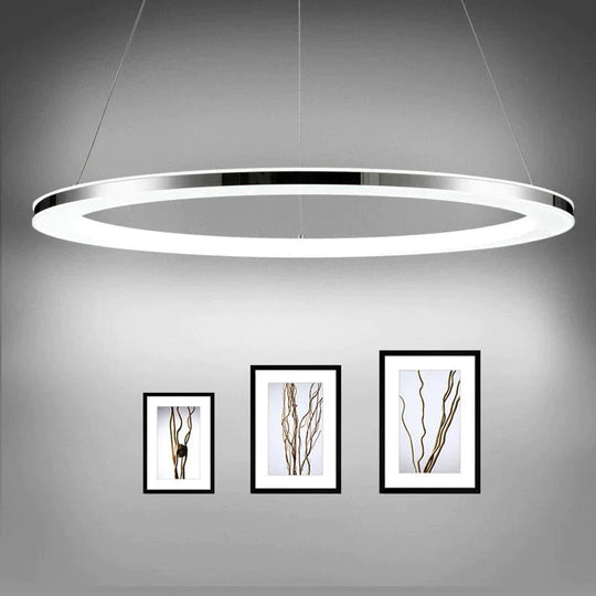 Modern Led Pendant Lights Fixtures For Dining Living Room Home Decor Acrylic Rings Hanging Lamp