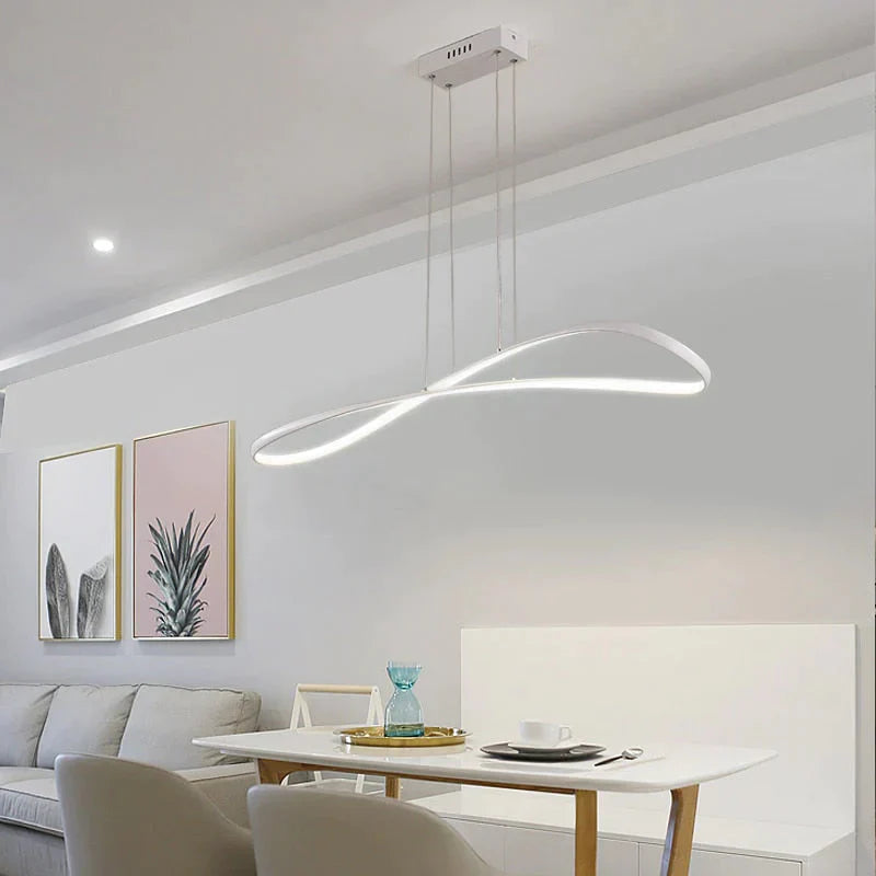 Modern Led Pendant Lights For Dining Room Kitchen Home Deco Lamp Matte Black/White Finished