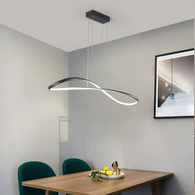 Modern Led Pendant Lights For Dining Room Kitchen Home Deco Lamp Matte Black/White Finished