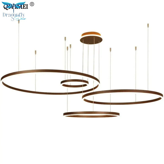 Modern Led Pendant Lights For Living Dining Room Dimmable Suspension Luminaire Suspendu Circular