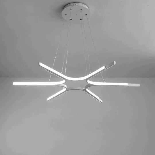 Modern Led Pendant Lights Living Room Restaurant Hang Lamp Aluminum Remote Control Dimming Hanging