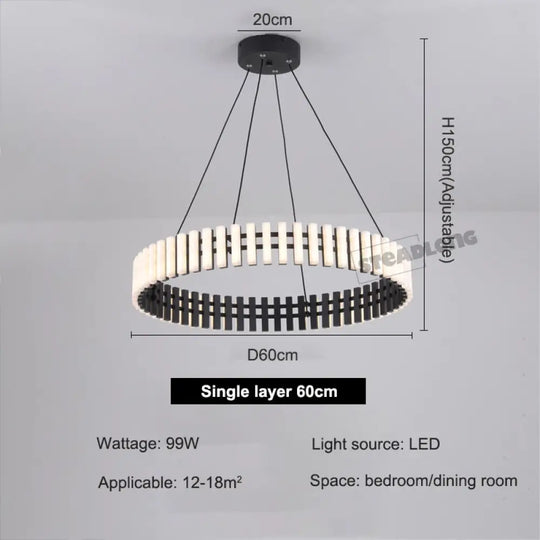 Modern Led Piano Ceiling Chandeliers Nordic Ring Living Dining Room Pendant Lamp Bar Bedroom