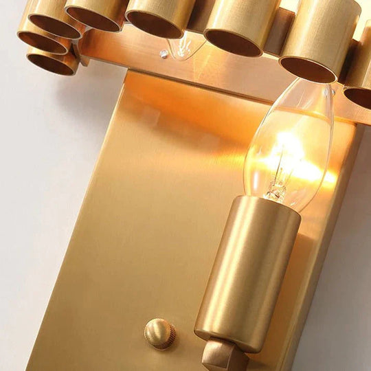 Modern Light Luxury Crystal Led Bedroom Bedside Lamp Copper Wall Lamps