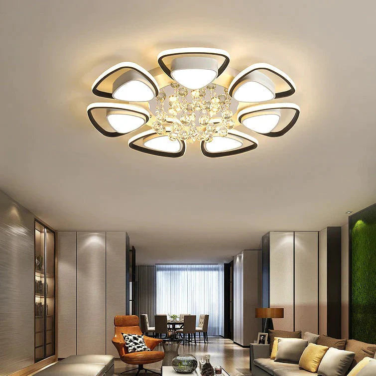 Modern Light Luxury High Grade Atmospheric Crystal Ceiling Lamp