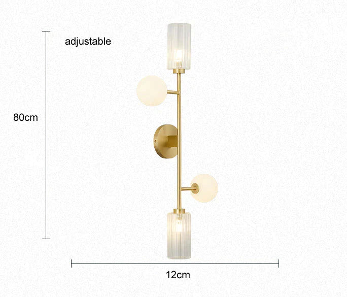 Modern Light Luxury Room Double - Headed All - Copper Wall Lamp Includes A Light Source Copper Lamps