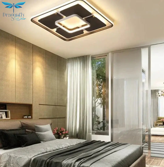 Modern Living Room Ceiling Lights For Bedroom Support Remote Control Led Surface Mount Lamps