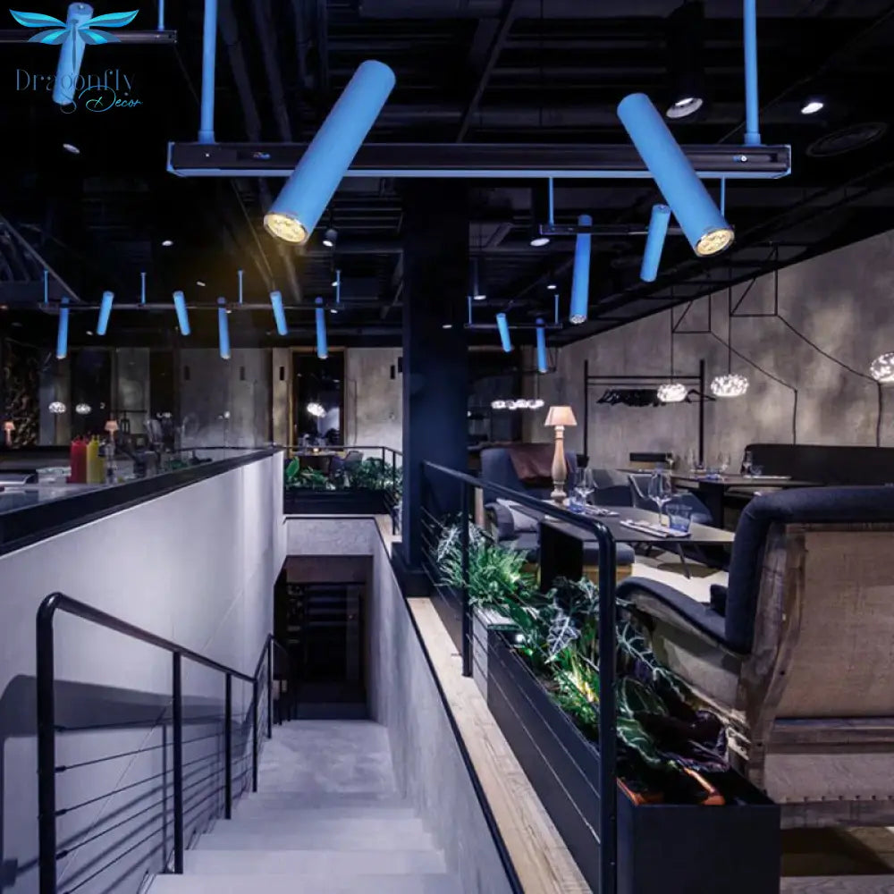 Modern Long Tube Led Track Light New Space Design Cool Office Bar Lamp Restaurant Showroom Shop