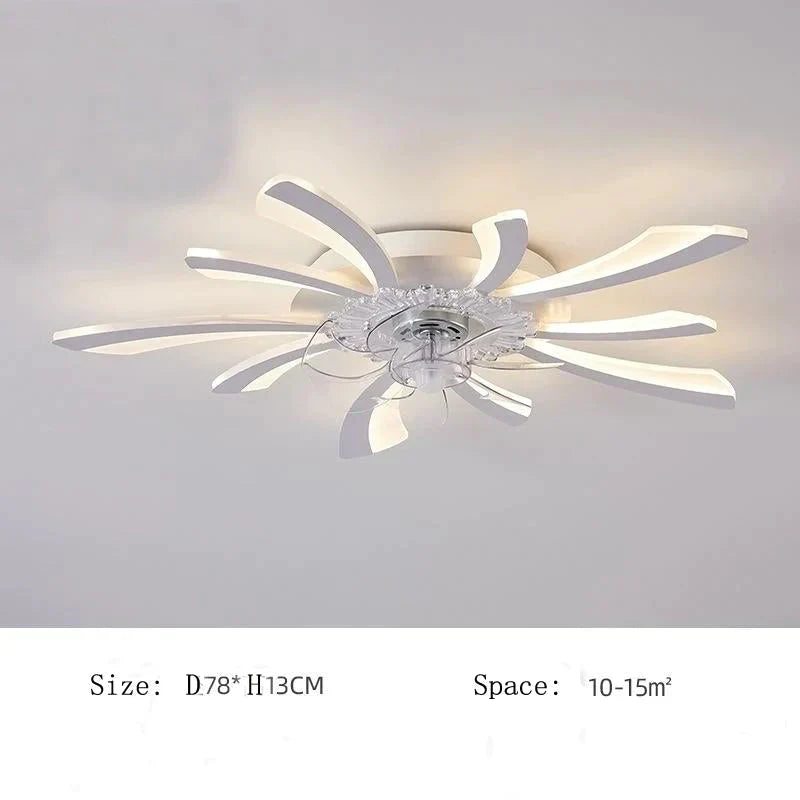 Modern Minimalist Dandelion Fan Ceiling Lamp D78X13Cm / White Light Ceiling