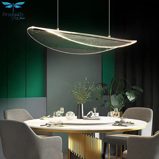 Modern Minimalist Led Pendant Lights Model Room Designer Living Dining Coffee Shop Acrylic Leaf