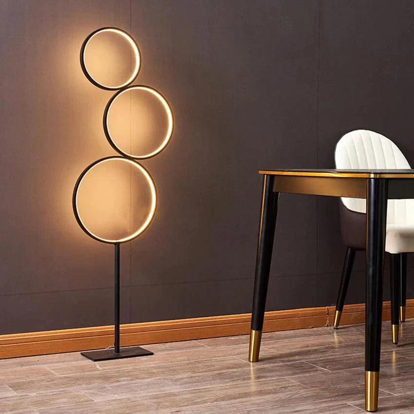 Modern Minimalist Led Ring Floor Lights Lighting Art Deco Home Touch Switch Standing Lamp For