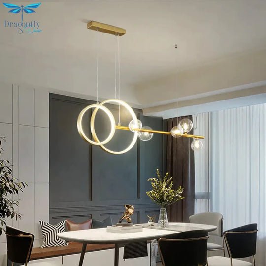 Modern Minimalist Light Luxury Strip Restaurant Bar Lamps Pendant