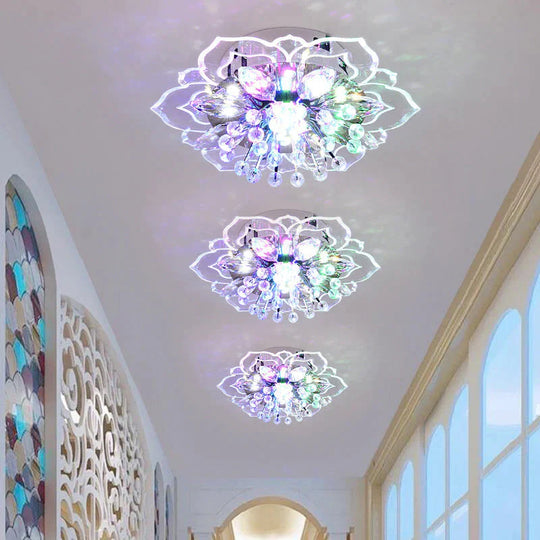 Emily’s Modern Minimalist Living Room Lamp Corridor Crystal Ceiling