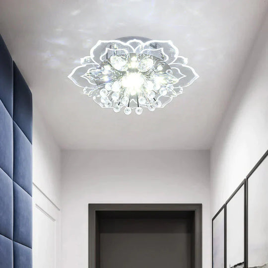 Emily’s Modern Minimalist Living Room Lamp Corridor Crystal Ceiling