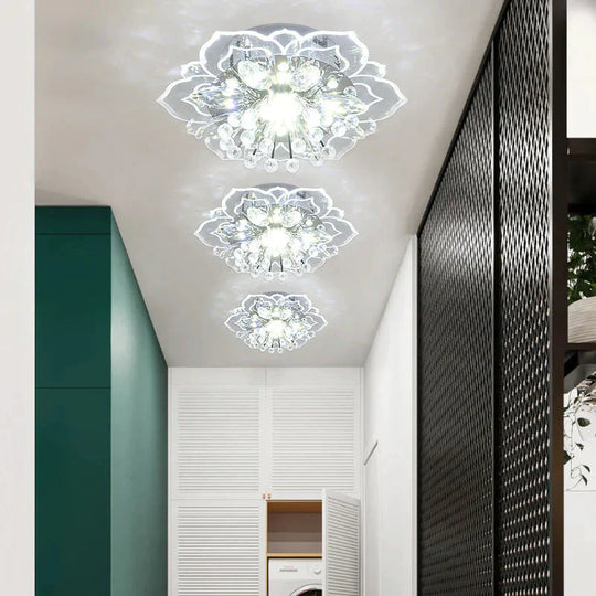 Emily’s Modern Minimalist Living Room Lamp Corridor Crystal Ceiling