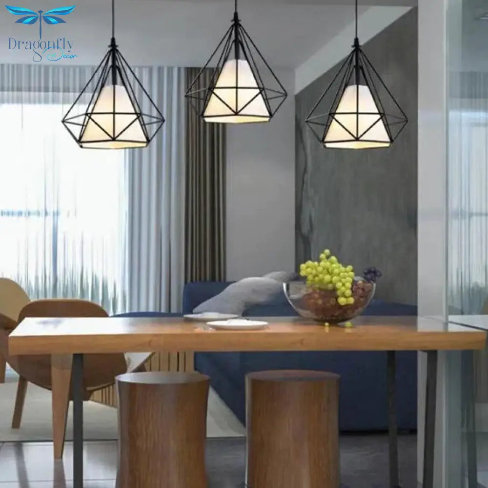Modern Pendant Lamp Light Iron Frame Lights For Kitchen Island Dining Room Home Decoration Luminaire