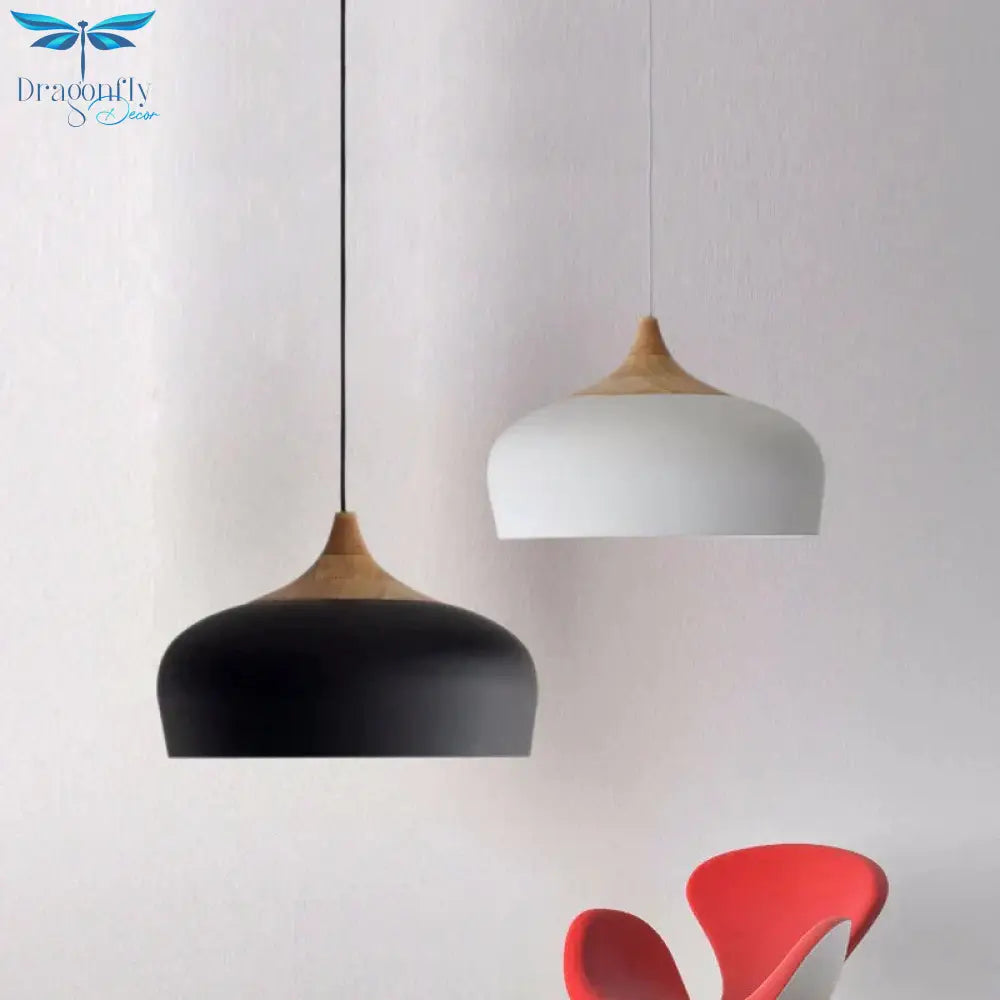 Modern Pendant Light Kitchen Fixtures For Dining Room Wood Black Restaurant Hanging Lamp Bar