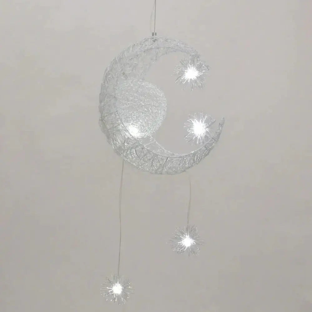 Modern Pendant Lights Kid’s Room Lighting Moon Star Child Bedroom Lamps Aluminum Handing Lamp For