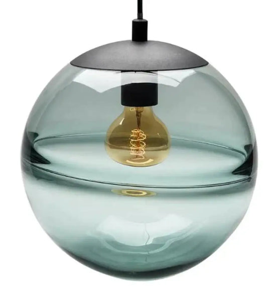 Modern Personality Pendant Lamp E27 Glass Round Ball Water Pattern Light For Kitchen Living Room