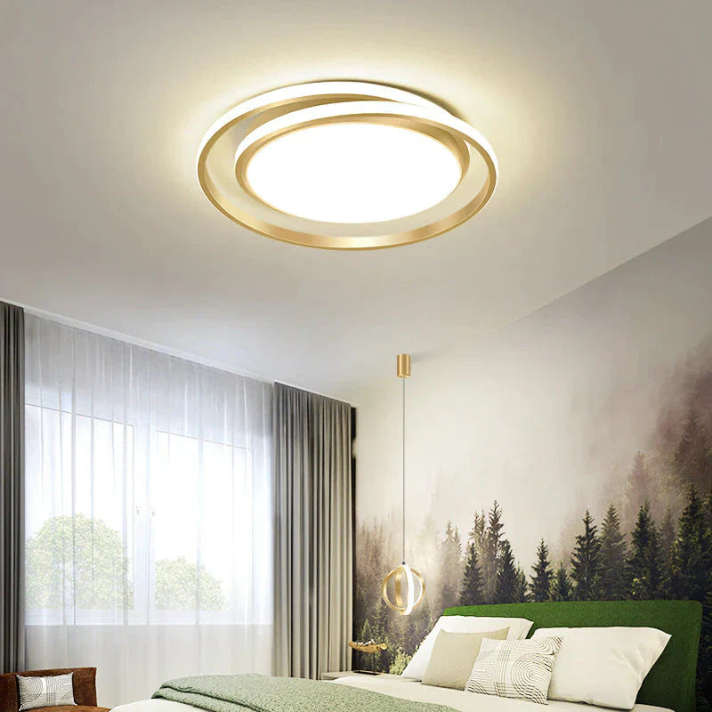 Modern Simple Bedroom Creative Circular Led Ceiling Lamp