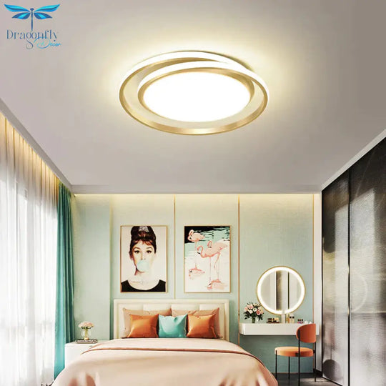 Modern Simple Bedroom Creative Circular Led Ceiling Lamp