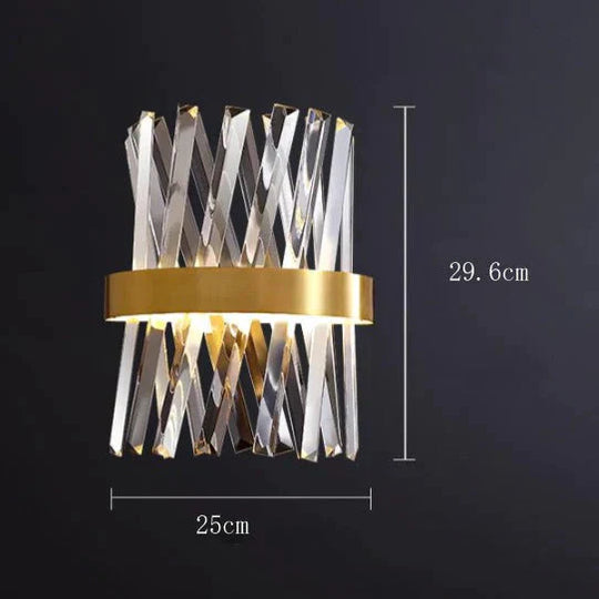 Modern Simple Corridor Crystal Copper Wall Lamp 24W / Withled Light Source Lamps
