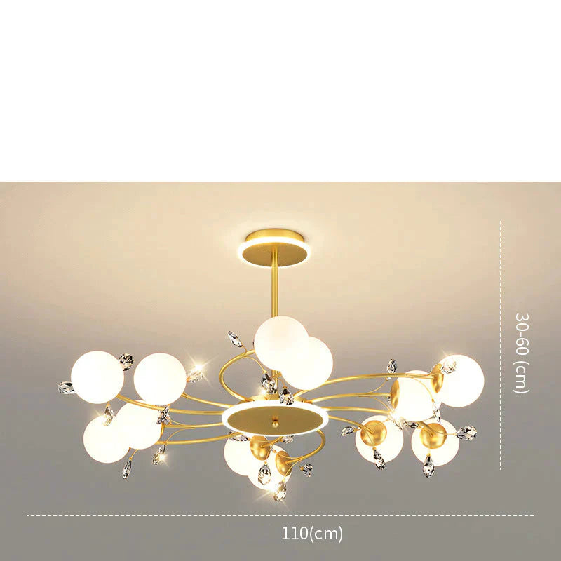 Modern Simple Crystal Living Room Dining Lamp Hanging Pendant