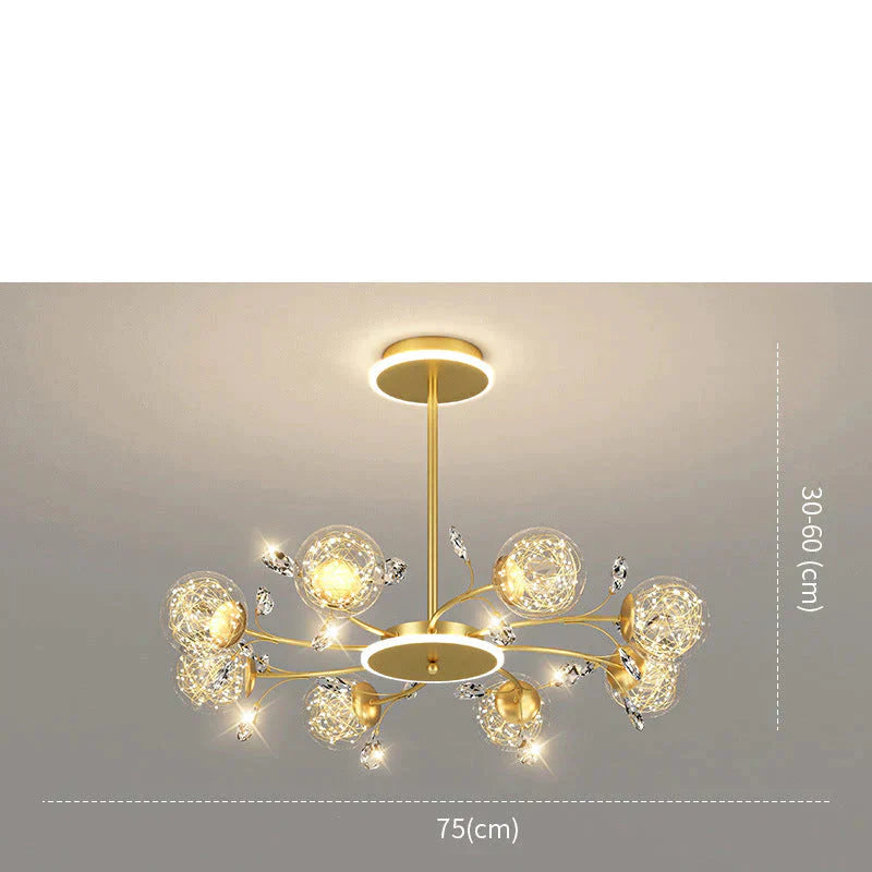 Modern Simple Crystal Living Room Dining Lamp Hanging Pendant