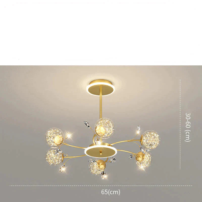 Modern Simple Crystal Living Room Dining Lamp Hanging Pendant