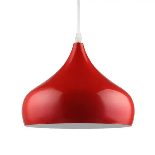Modern Simple Led Pendant Light Aluminum Hanging Room Lamp A Style Red