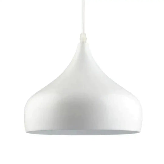 Modern Simple Led Pendant Light Aluminum Hanging Room Lamp A Style White