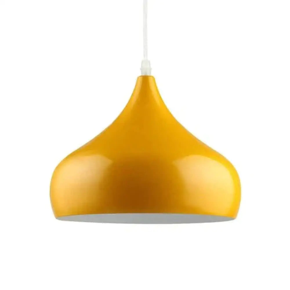 Modern Simple Led Pendant Light Aluminum Hanging Room Lamp A Style Yellow