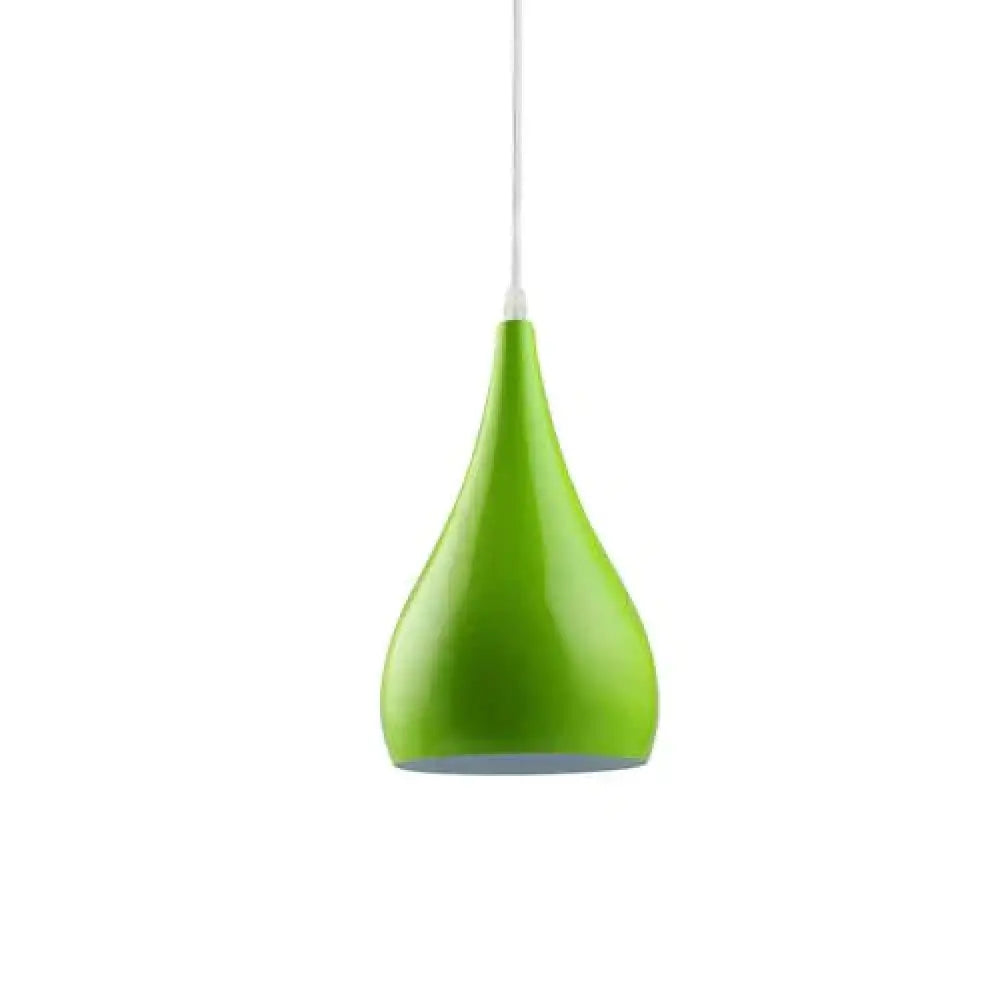 Modern Simple Led Pendant Light Aluminum Hanging Room Lamp B Style Green