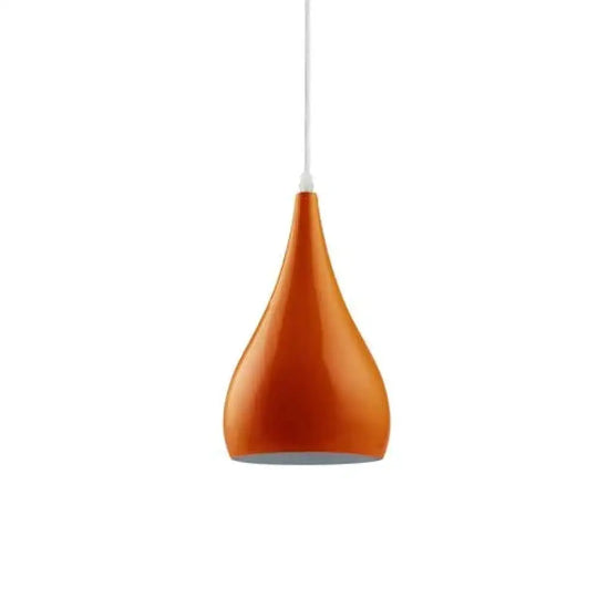 Modern Simple Led Pendant Light Aluminum Hanging Room Lamp B Style Orange