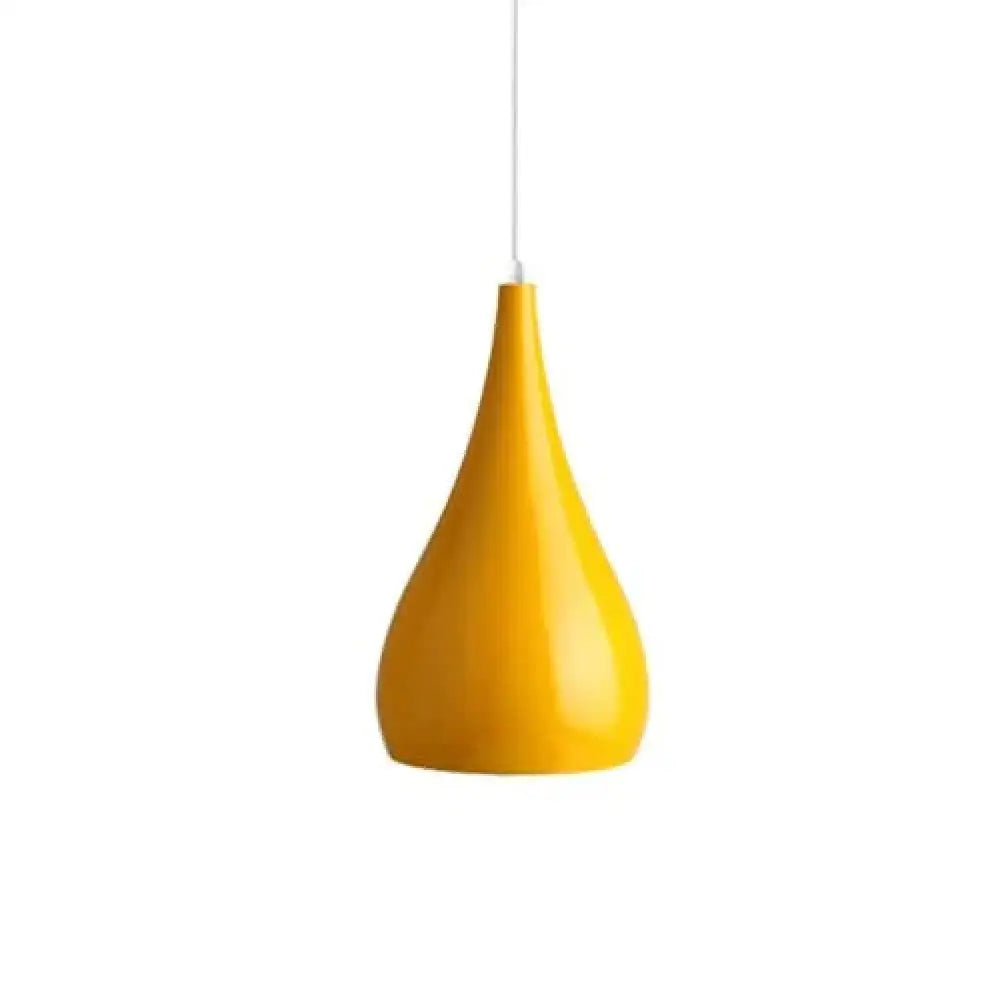 Modern Simple Led Pendant Light Aluminum Hanging Room Lamp B Style Yellow