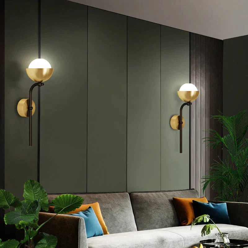 Modern Simple Room Corridor Living Copper Wall Lamp Lamps