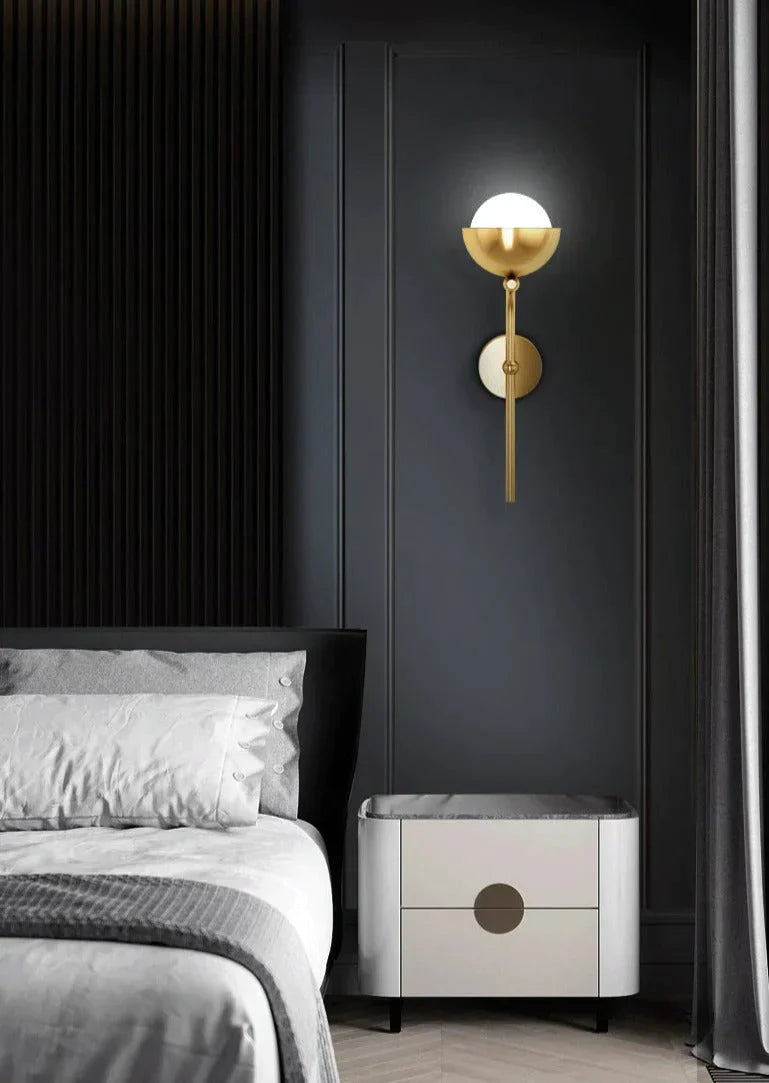 Modern Simple Room Corridor Living Copper Wall Lamp Lamps