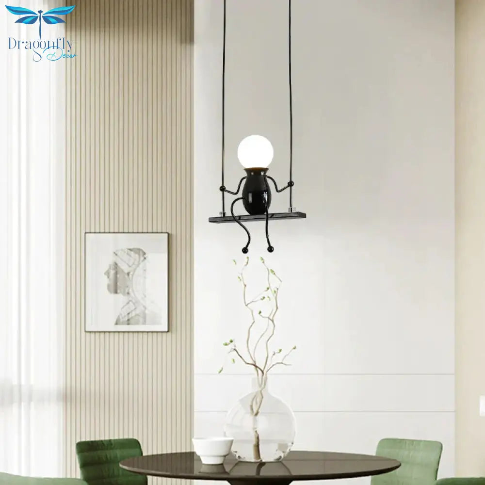 Modern Simple Wrought Iron Chandelier Creative Personality Corridor Study Dining Room Lights