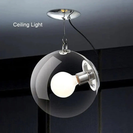 Modern Soap Bubble Pendant Lights Creative Fashion Home Decoration Lighting Clear Glass Lamps E27
