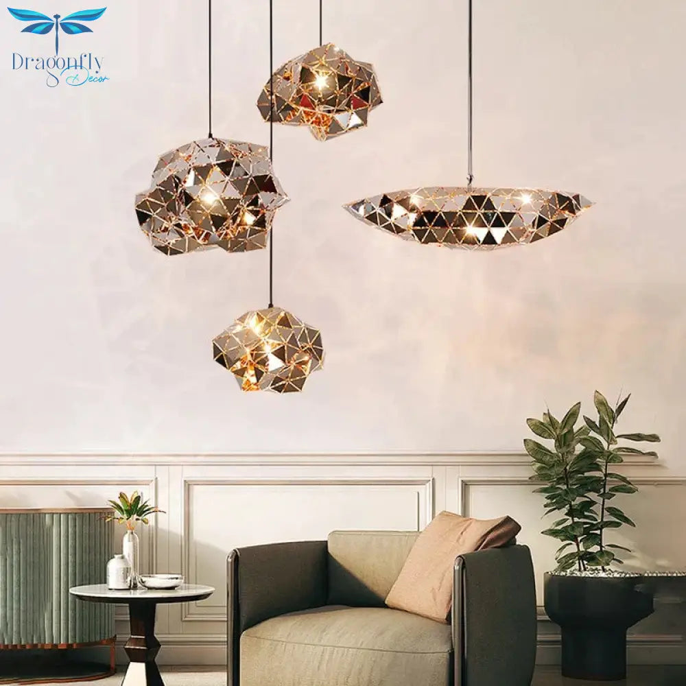 Modern Stainless Steel Pendant Lights Minimalist Style Dining Room Lled Lamps Led Luminaire Suspendu